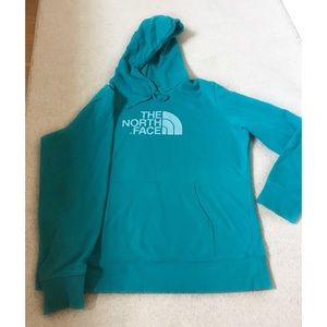 Teal North Face hoodie